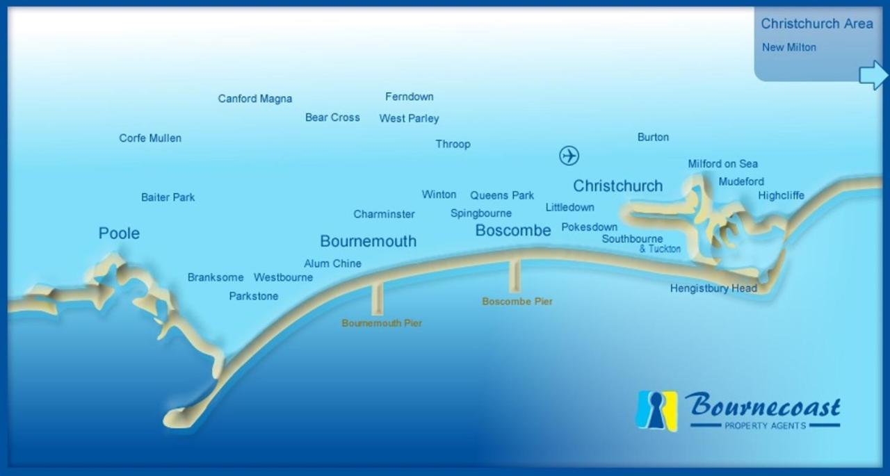 Bournecoast - Stylish Flat With Balcony - Sea Views - 10 Min Walk To Beach - Parking - Wifi - Fm8407 Bournemouth Exteriér fotografie